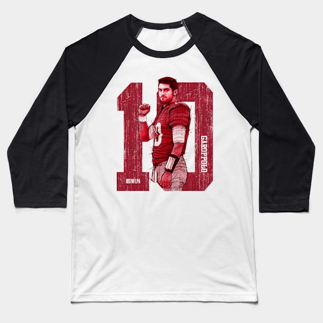 Jimmy Garoppolo San Francisco Fist Pump Baseball T-Shirt by Buya_Hamkac